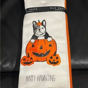 Halloween Rae Dunn Hand Towel HAPPY HAUNTING